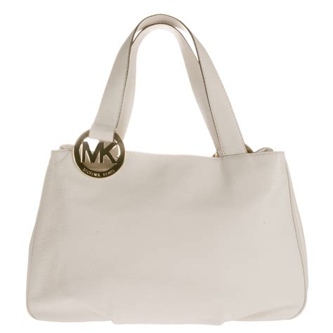 Michael Kors Vanilla (White) Fulton Leather Travel Key Pouch